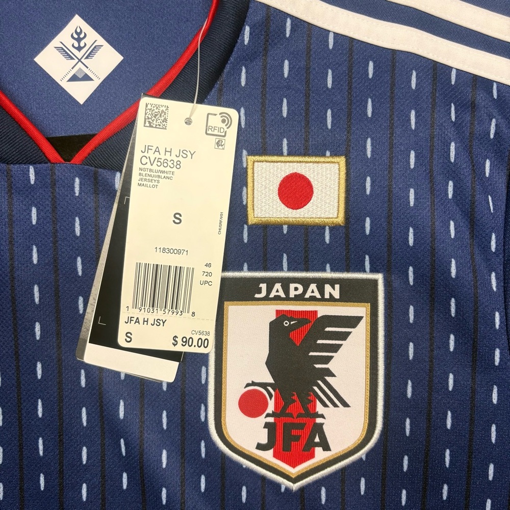 Adidas Japan 2018 World Cup Home Jersey Size S NWT - Picture 5 of 7